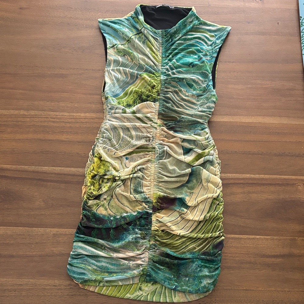 Elegant Multicolor Sleeveless Dress